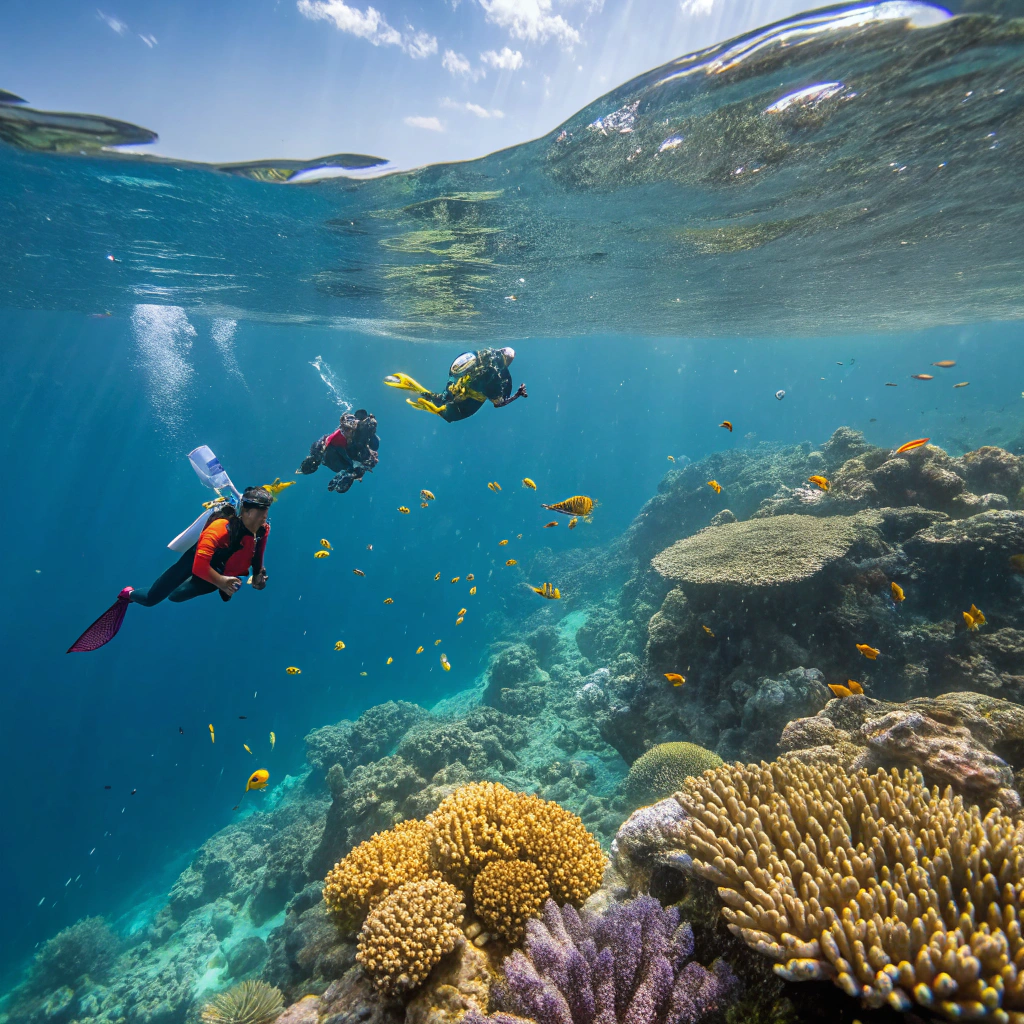 Snorkeling in the crystal clear waters of Kisite-Mpunguti Marine Park